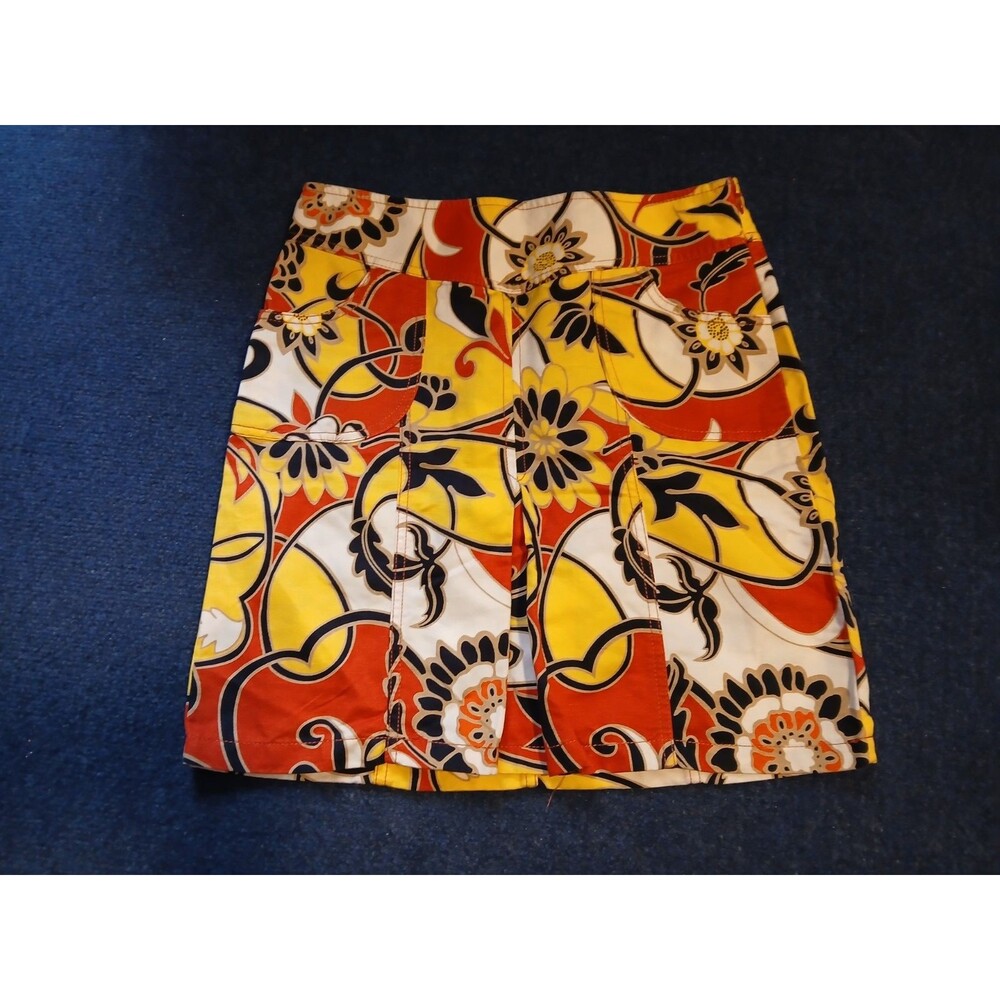 Ann Taylor A Lined Pleated Floral Skirt Size 0 NWOT